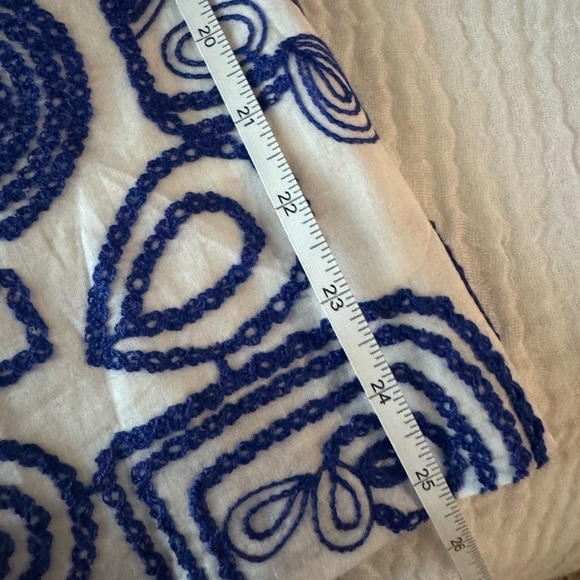 Tuckernuck l White & Royal Blue Applique Santorini Mini Dress l M - Picture 12 of 12